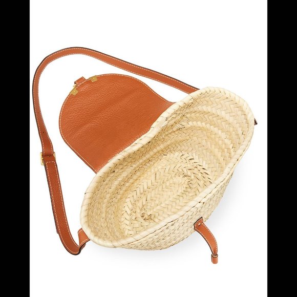 Chloe Woven Cream and Tan Crossbody Bag - Picture 3 of 9